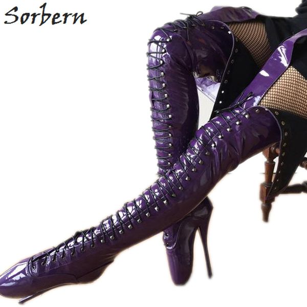 shiny crotch thigh high boot for women ballet stilettos high heels 18cm sm tie up shoe boot long custom, Black
shiny crotch thigh high boot for women ballet stilettos high heels 18cm sm tie up shoe boot long custom, Black