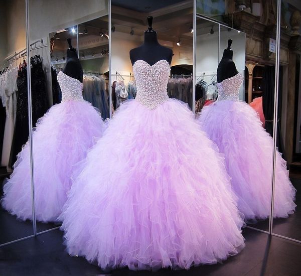 lavender quinceanera dresses ball gown corset crystals pearls ruffles tulle up back pageant gowns for girls sweetheart prom dresses, Blue;red
lavender quinceanera dresses ball gown corset crystals pearls ruffles tulle up back pageant gowns for girls sweetheart prom dresses, Blue;red
