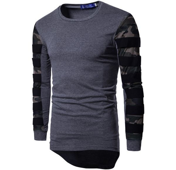 mens designer tshirts camouflage long sleeves t shirts irregular hem street hiphop crew neck tees, White;black
mens designer tshirts camouflage long sleeves t shirts irregular hem street hiphop crew neck tees, White;black
