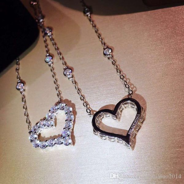luxury designer s925 sterling silver full crystal hollow heart pendant necklace for women jewelry
luxury designer s925 sterling silver full crystal hollow heart pendant necklace for women jewelry