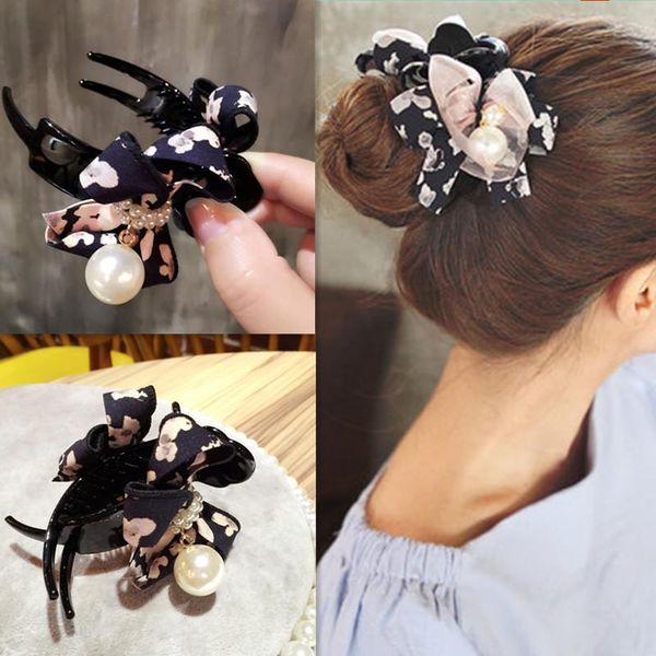 korean sweet fabric flower hair claw elegant women solid cloth ties pearl hair crab clips ponytail hold girl hair accessories vabmi, Black
korean sweet fabric flower hair claw elegant women solid cloth ties pearl hair crab clips ponytail hold girl hair accessories vabmi, Black