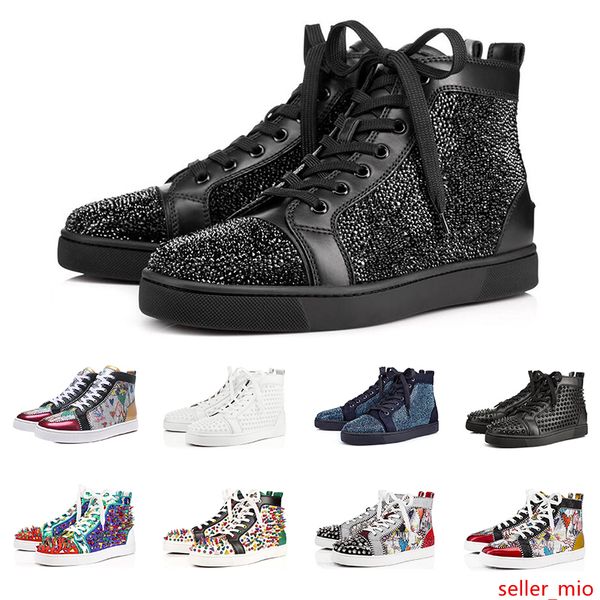 2019 fashion luxury sneakers designer shoes s for men women high cut spikes party lovers genuine leather casual rivet sneaker
2019 fashion luxury sneakers designer shoes s for men women high cut spikes party lovers genuine leather casual rivet sneaker