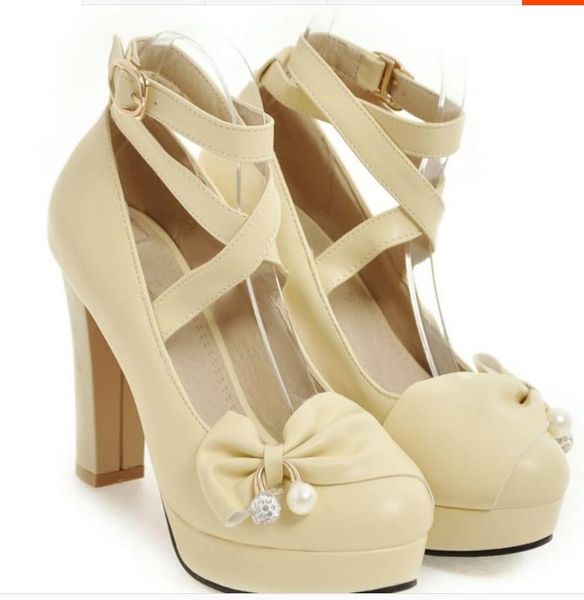 2019 women's shoes in spring and autumn with new style high heel coarse heel round head bowknot waterproof table@297, Black
2019 women's shoes in spring and autumn with new style high heel coarse heel round head bowknot waterproof table@297, Black