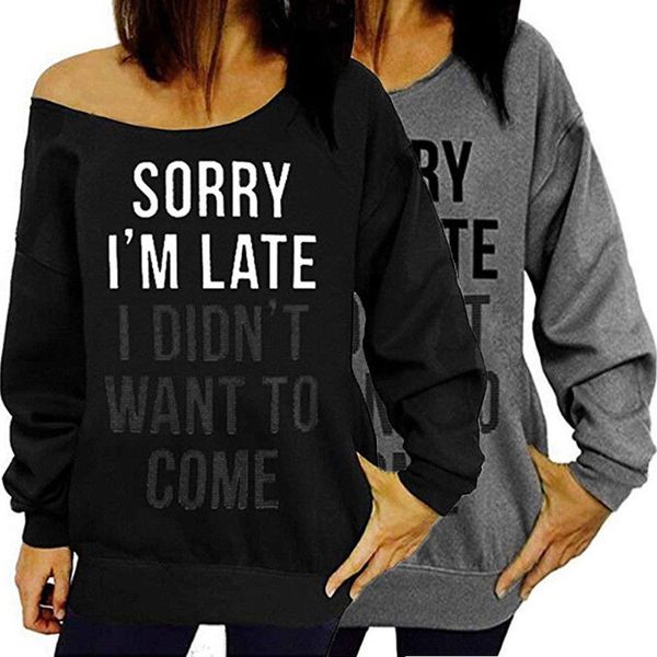 plus size women off shoulder letter print hoodies sweatshirts pullover slash neck loose casual fashion design, Black
plus size women off shoulder letter print hoodies sweatshirts pullover slash neck loose casual fashion design, Black