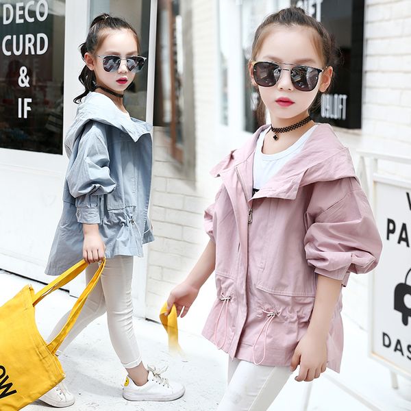 2019 spring fall new girls leisure thin coat korean children's solid loose windbreaker kids waisted hooded jacket outerwear x177, Blue;gray
2019 spring fall new girls leisure thin coat korean children's solid loose windbreaker kids waisted hooded jacket outerwear x177, Blue;gray