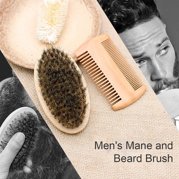 new natural wooden beard comb beard brush double-sided modeling oval comb beard template comb men's care tool set, Silver
new natural wooden beard comb beard brush double-sided modeling oval comb beard template comb men's care tool set, Silver