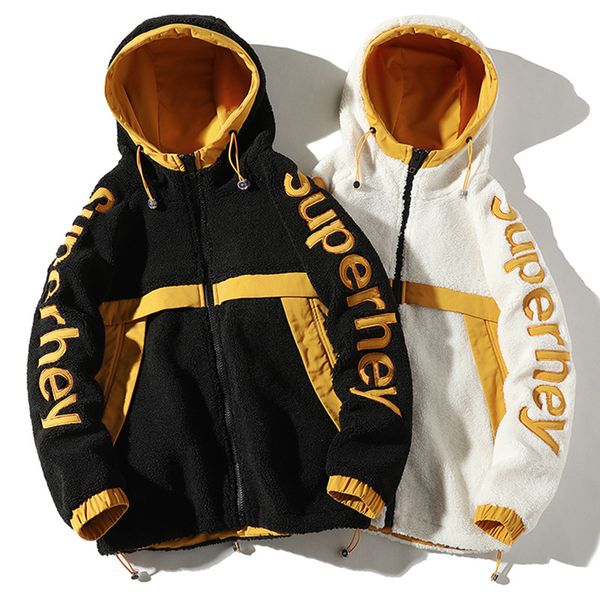 men fashion hip hop lambswool autumn winter jacket parka men korean casual coat streetwear warm male clothes black white, Black;brown
men fashion hip hop lambswool autumn winter jacket parka men korean casual coat streetwear warm male clothes black white, Black;brown