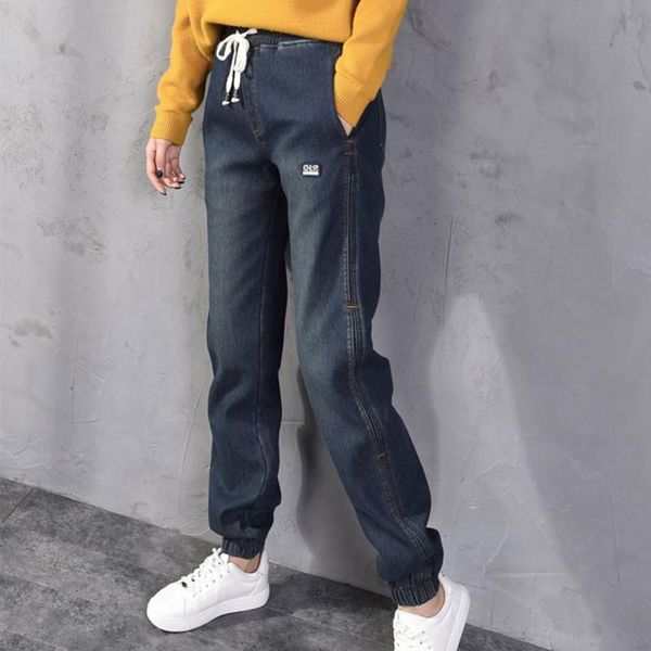 winter thicken plus velvet jeans women drawstring waist warm harem jeans women long boyfriend, Blue
winter thicken plus velvet jeans women drawstring waist warm harem jeans women long boyfriend, Blue