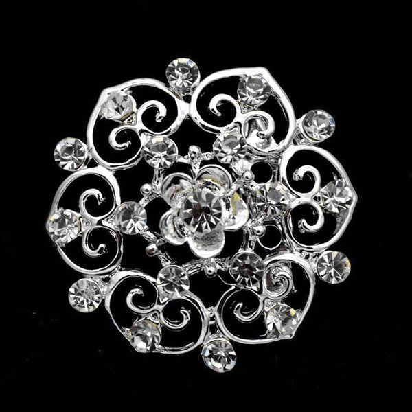 1.35 inch sparkly silver plated heart and flower small party brooch pins with rhinestone crystals, Gray
1.35 inch sparkly silver plated heart and flower small party brooch pins with rhinestone crystals, Gray