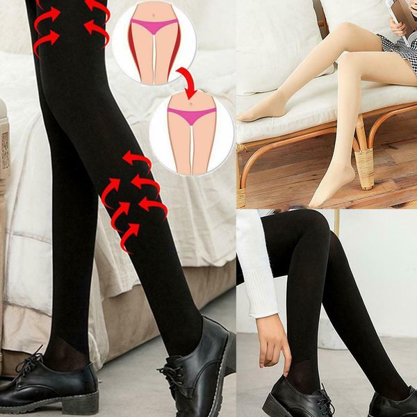 women leggings fleece lined slim trousers solid color skinny ladies leggings 1pair office lady work basic leggings, Black
women leggings fleece lined slim trousers solid color skinny ladies leggings 1pair office lady work basic leggings, Black