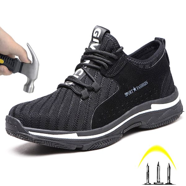 breathable and lightweight safety men's boots deodorant anti-smashing stab safety work shoes outdoor indestructible shoes, Black
breathable and lightweight safety men's boots deodorant anti-smashing stab safety work shoes outdoor indestructible shoes, Black