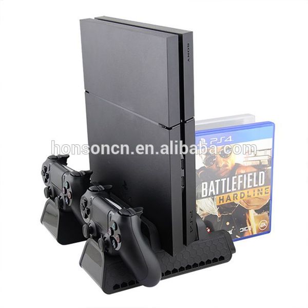 china factory multifunctional cooling stand with cooler discs slot and controller charging dock for ps4 slim/pro console
china factory multifunctional cooling stand with cooler discs slot and controller charging dock for ps4 slim/pro console