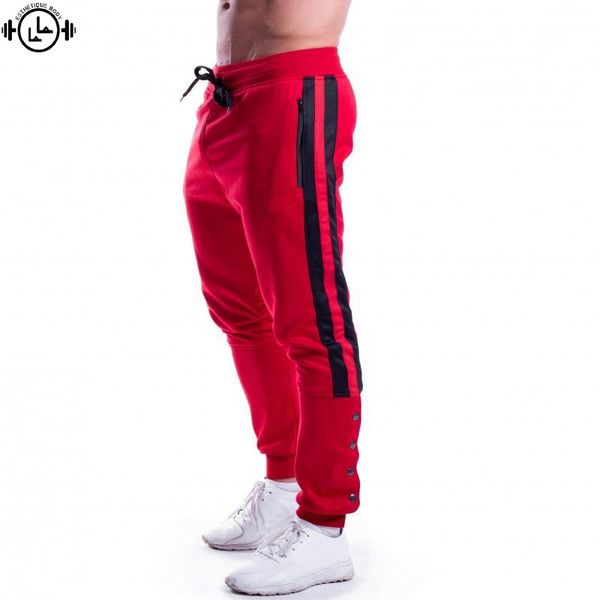 gym mens sportswear black strips sports pants men running workout cotton trousers fitness joggers zipper pockets pants, Black;blue
gym mens sportswear black strips sports pants men running workout cotton trousers fitness joggers zipper pockets pants, Black;blue