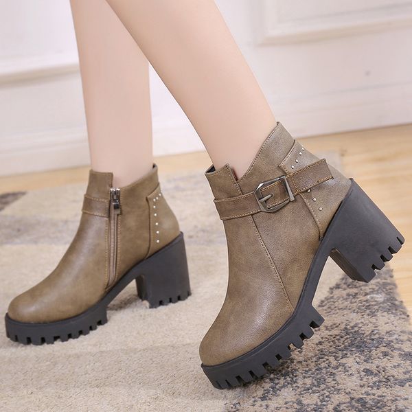 mhyons autumn and winter 2019 new women's boots student single boots thick with women's cotton shoes, Black
mhyons autumn and winter 2019 new women's boots student single boots thick with women's cotton shoes, Black