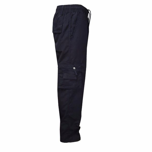 men loose fit pants summer hiking ankle length pockets cargo elastic waist sport, Black
men loose fit pants summer hiking ankle length pockets cargo elastic waist sport, Black