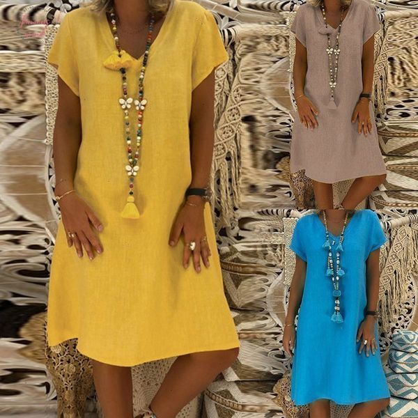 women 2019 summer short sleeve solid color dress fashion v neck beach dress female casual t shirt vestidos designer clothes, Black;gray
women 2019 summer short sleeve solid color dress fashion v neck beach dress female casual t shirt vestidos designer clothes, Black;gray