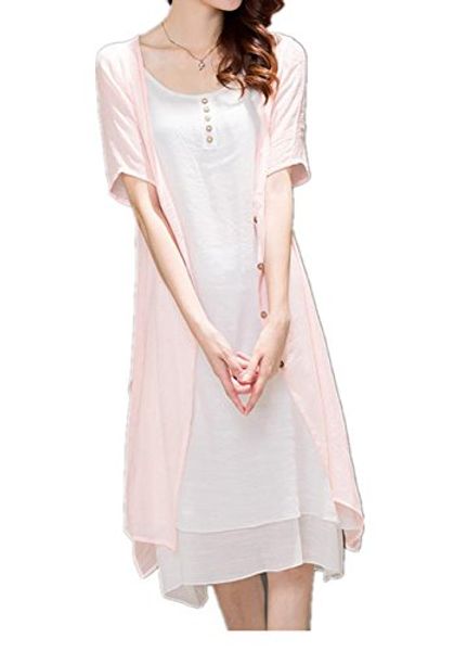 enlishop women's casual linen sleeveless open cardigan two pieces maxi dress, Black;gray
enlishop women's casual linen sleeveless open cardigan two pieces maxi dress, Black;gray