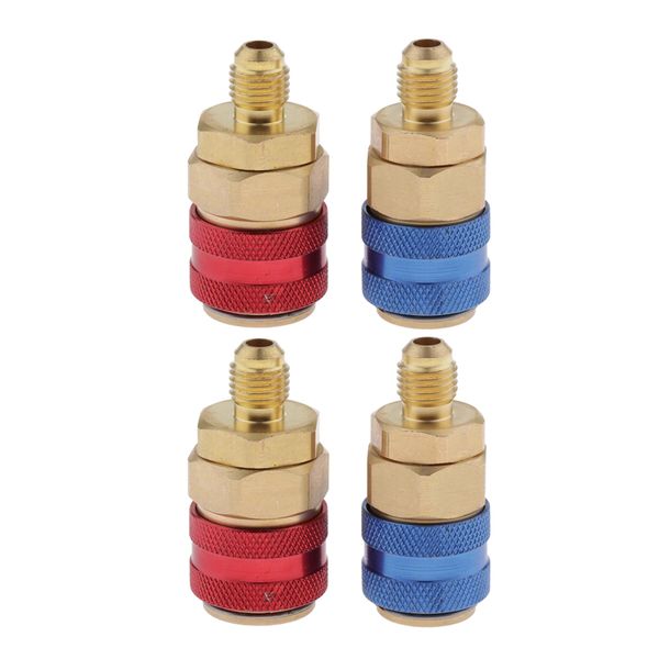 quick connector adapters 4pcs ac r134a set low high for car air conditioning
