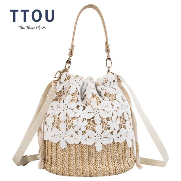 ttou summer women straw bucket bag with hollow flower lace ladies handmade handbag beach messenger shoulder bags sac a main
ttou summer women straw bucket bag with hollow flower lace ladies handmade handbag beach messenger shoulder bags sac a main