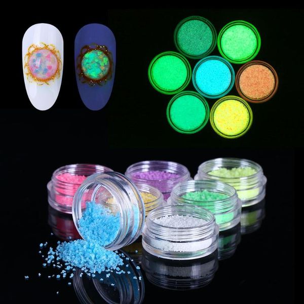 7pcs fluorescent powder glow in the dark nail powder sand luminous neon pigment dust nail art decorations glitter, Silver;gold
7pcs fluorescent powder glow in the dark nail powder sand luminous neon pigment dust nail art decorations glitter, Silver;gold