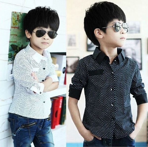 boys formal plain long sleeved shirt baby boy clothing children kids party polka dot shirts clothes 3-8y, White;black
boys formal plain long sleeved shirt baby boy clothing children kids party polka dot shirts clothes 3-8y, White;black