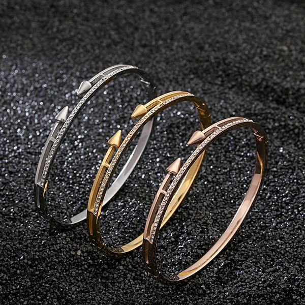 fashion brand joyeria marcas famosas titanium bangle jewelry rose gold color plated stylish wedding party bijoux gift for girls, Black
fashion brand joyeria marcas famosas titanium bangle jewelry rose gold color plated stylish wedding party bijoux gift for girls, Black