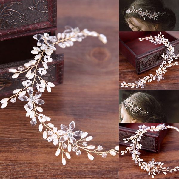 slbridal gold crystals rhinestones pearls flower leaf wedding hairband headband bridal headpieces hair accessories bridesmaids, Golden;white
slbridal gold crystals rhinestones pearls flower leaf wedding hairband headband bridal headpieces hair accessories bridesmaids, Golden;white