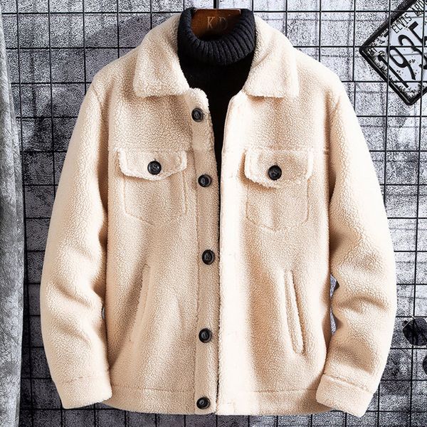 2019 fashion men's coat winter warm lamb cashmere loose button long sleeve keep warm coat jacket male 2019 #ss, Black;brown
2019 fashion men's coat winter warm lamb cashmere loose button long sleeve keep warm coat jacket male 2019 #ss, Black;brown
