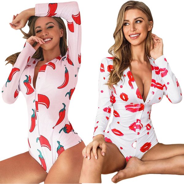 yy5158 european and american casual women's jumpsuit lips chili print fashion home clothes sale, Black;white
yy5158 european and american casual women's jumpsuit lips chili print fashion home clothes sale, Black;white