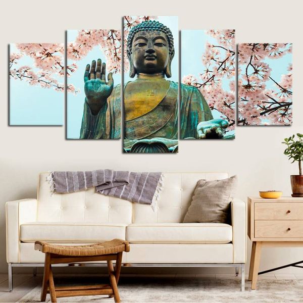 2019 unframed 5 panel flower buddha painting canvas art wall pictures for living room home decor
2019 unframed 5 panel flower buddha painting canvas art wall pictures for living room home decor