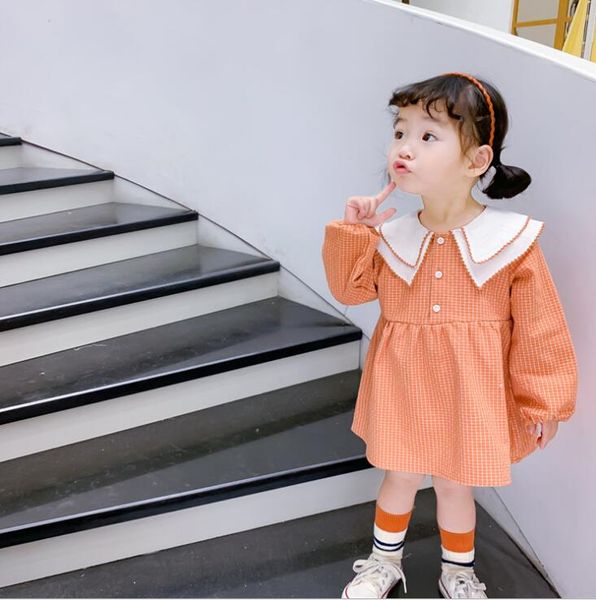 2020 korea style girls plaid dress fashion spring cotton girls dresses 1-6 years hm926, Red;yellow
2020 korea style girls plaid dress fashion spring cotton girls dresses 1-6 years hm926, Red;yellow