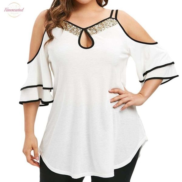 plus size womens and blouses summer streetwear cold shoulder woman blouse ladies women clothes 2020 fashion clothing, White
plus size womens and blouses summer streetwear cold shoulder woman blouse ladies women clothes 2020 fashion clothing, White