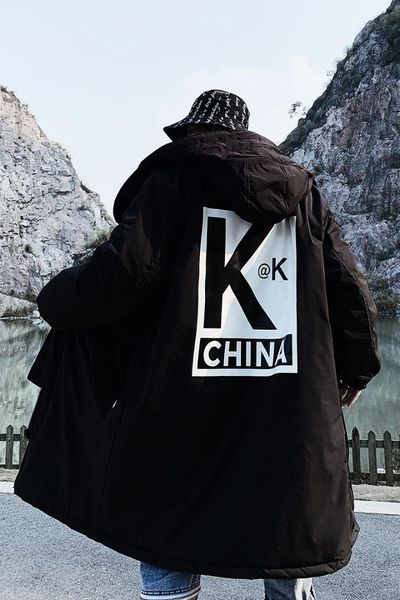 m-5xlwinter country tide personality letter printing men's long hooded cotton jacket jacket, Black
m-5xlwinter country tide personality letter printing men's long hooded cotton jacket jacket, Black