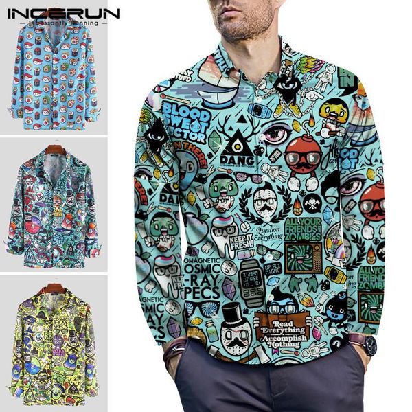 incerun fashion cartoon printed shirt long sleeve lapel casual wild men shirts holiday lovely single breasted mens blouse camisa, White;black
incerun fashion cartoon printed shirt long sleeve lapel casual wild men shirts holiday lovely single breasted mens blouse camisa, White;black