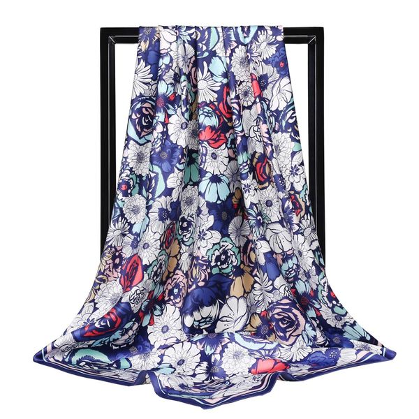 wholesale-r scarf women's fashion floral pattern large square satin headscarf 90*90cm, Blue;gray
wholesale-r scarf women's fashion floral pattern large square satin headscarf 90*90cm, Blue;gray