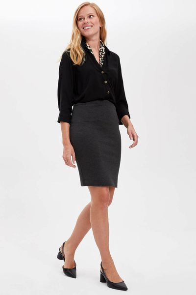defacto solid color skirts woman office plaid pattern pencil high waist skinny midi skirt womens autumn winter -k6736az19au, Black
defacto solid color skirts woman office plaid pattern pencil high waist skinny midi skirt womens autumn winter -k6736az19au, Black