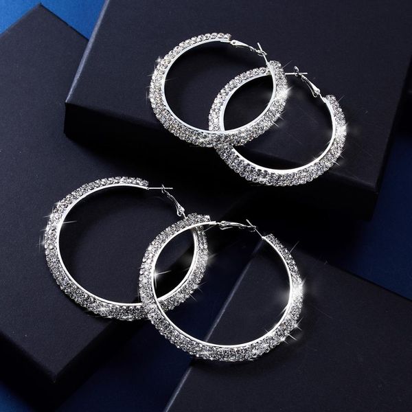 rinhoo trendy silver hoop earrings punk rhinestone big circle earrings for women girls jewelry 2019 new charm, Golden;silver
rinhoo trendy silver hoop earrings punk rhinestone big circle earrings for women girls jewelry 2019 new charm, Golden;silver