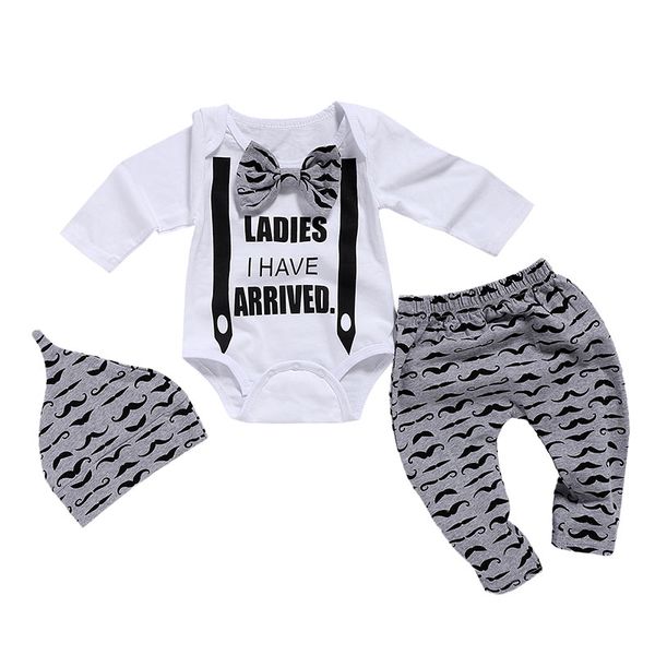 Newborn Clothing Set Baby Boys clothes Set 3Pcs Bow Tie Infant Clothes 0-18 Months Moustache Print Cute Long Sleeve Baby Set D35
Newborn Clothing Set Baby Boys clothes Set 3Pcs Bow Tie Infant Clothes 0-18 Months Moustache Print Cute Long Sleeve Baby Set D35