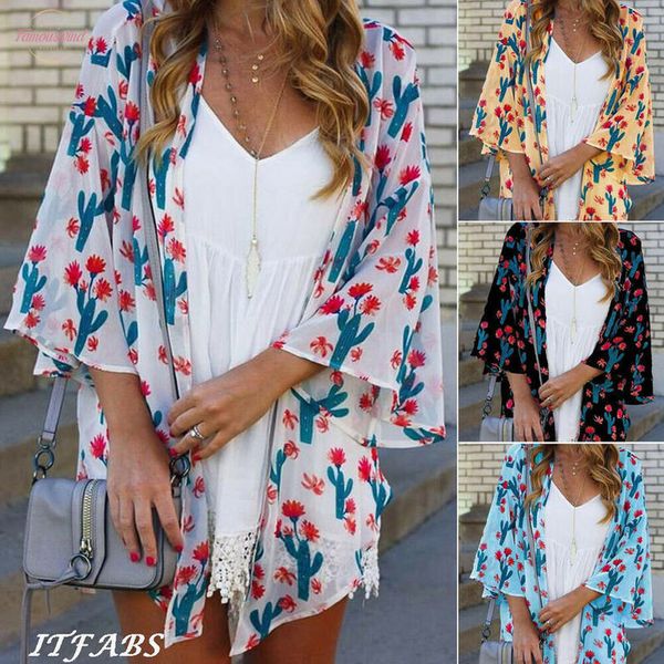 4 colors women floral loose shawl vintage kimono cardigan chiffon coat jacket blouse autumn floral all matching applique brief top, White
4 colors women floral loose shawl vintage kimono cardigan chiffon coat jacket blouse autumn floral all matching applique brief top, White