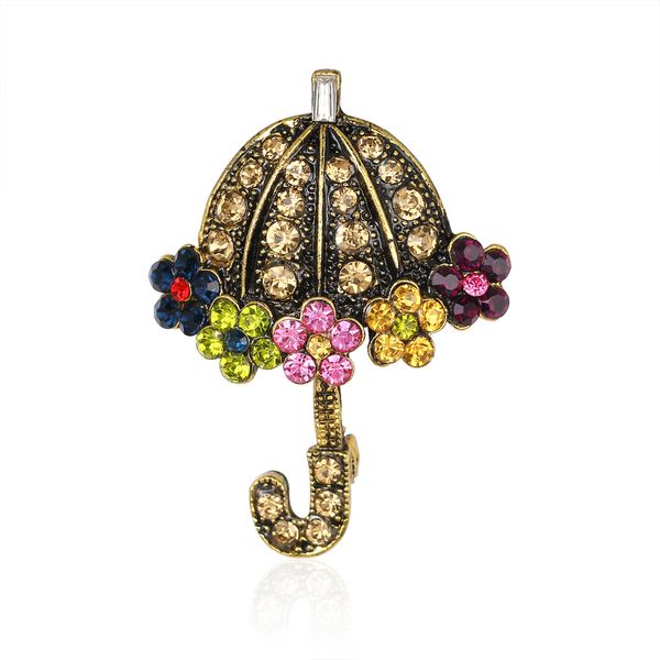 rhinestone fashion retro brooch alloy diamond umbrella brooch accessories wholesale, Gray
rhinestone fashion retro brooch alloy diamond umbrella brooch accessories wholesale, Gray