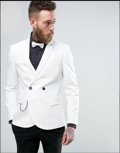 latest coat pant designs white formal double breasted men suit classic skinny prom suits custom blazer men 2 piece masculino wr5, White;black
latest coat pant designs white formal double breasted men suit classic skinny prom suits custom blazer men 2 piece masculino wr5, White;black