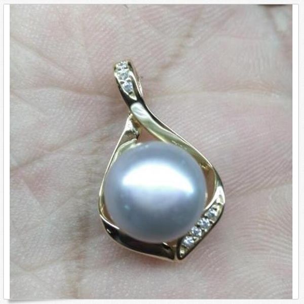 huge 10-11mm natural south sea genuine gray pearl pendant necklace, Silver
huge 10-11mm natural south sea genuine gray pearl pendant necklace, Silver