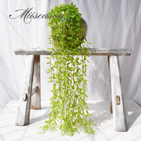 110cm long artificial water willow vine fake green leaves hanging rattan decor for wedding home garden landscape wall decorative
110cm long artificial water willow vine fake green leaves hanging rattan decor for wedding home garden landscape wall decorative