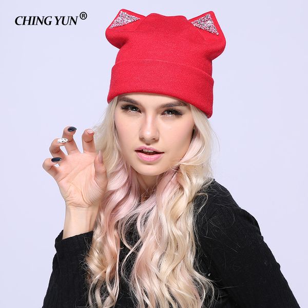 new winter women knitted hats lady warm caps sequins cat ears multicolor thicker girls cap cute fashion wool hat, Blue;gray
new winter women knitted hats lady warm caps sequins cat ears multicolor thicker girls cap cute fashion wool hat, Blue;gray
