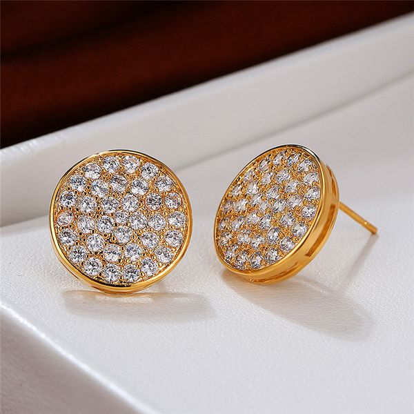 female small white round stone earrings dainty rose gold silver stud earrings for women trendy korean crystal wedding, Golden;silver
female small white round stone earrings dainty rose gold silver stud earrings for women trendy korean crystal wedding, Golden;silver