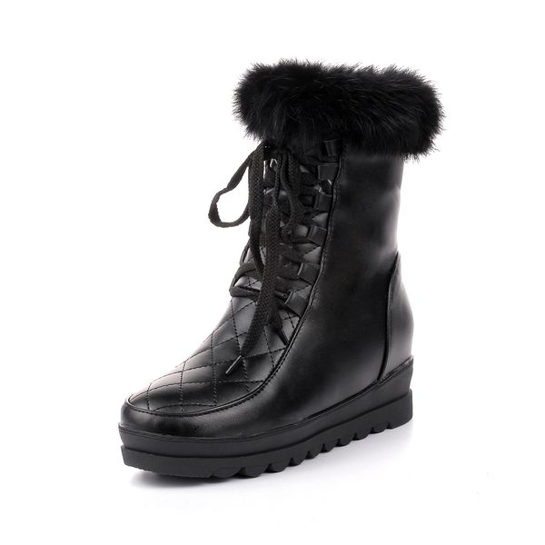 2019 new Women boots Winter Warm Snow Boots Ladies Sweet Style Mid Calf Woman Round Toe Flat lace up Shoes, Black
2019 new Women boots Winter Warm Snow Boots Ladies Sweet Style Mid Calf Woman Round Toe Flat lace up Shoes, Black