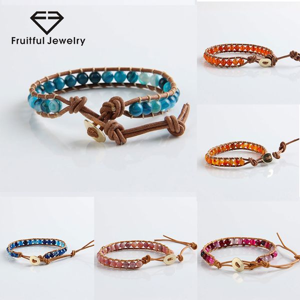 fruitful 2020 6mm hand-woven leather twine natural stone bracelets frosted imitation black white brown rope jewelry, Golden;silver
fruitful 2020 6mm hand-woven leather twine natural stone bracelets frosted imitation black white brown rope jewelry, Golden;silver