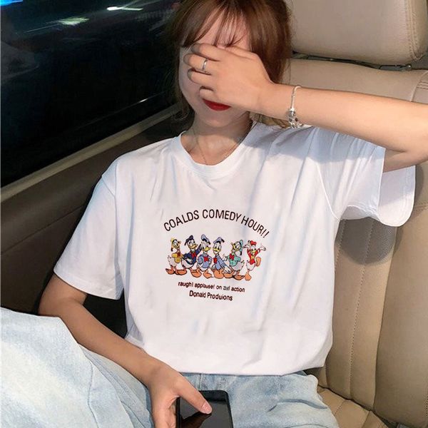 2020 новые женщины футболки повседневная harajuku cartoonprinted топы tee лето женский майка с коротким рукавом майка для женщин одежда, White
2020 новые женщины футболки повседневная harajuku cartoonprinted топы tee лето женский майка с коротким рукавом майка для женщин одежда, White