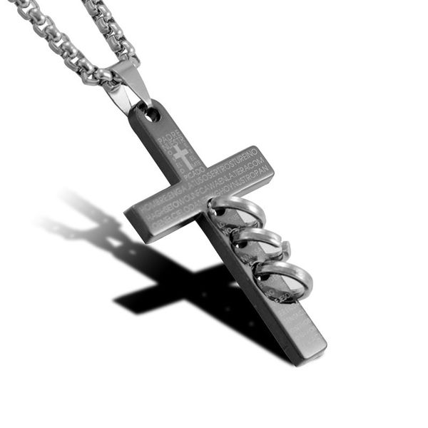 punk three circles bible cross pendant necklaces for women men stainless steel long necklace hip hop jewelry drop shipping, Silver
punk three circles bible cross pendant necklaces for women men stainless steel long necklace hip hop jewelry drop shipping, Silver