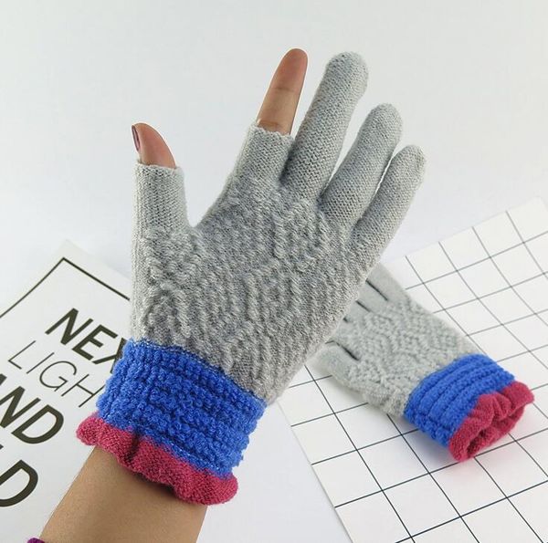 women' winter knitted thicken warm glove female winter 3 fingers riding driving glove r552, Blue;gray
women' winter knitted thicken warm glove female winter 3 fingers riding driving glove r552, Blue;gray